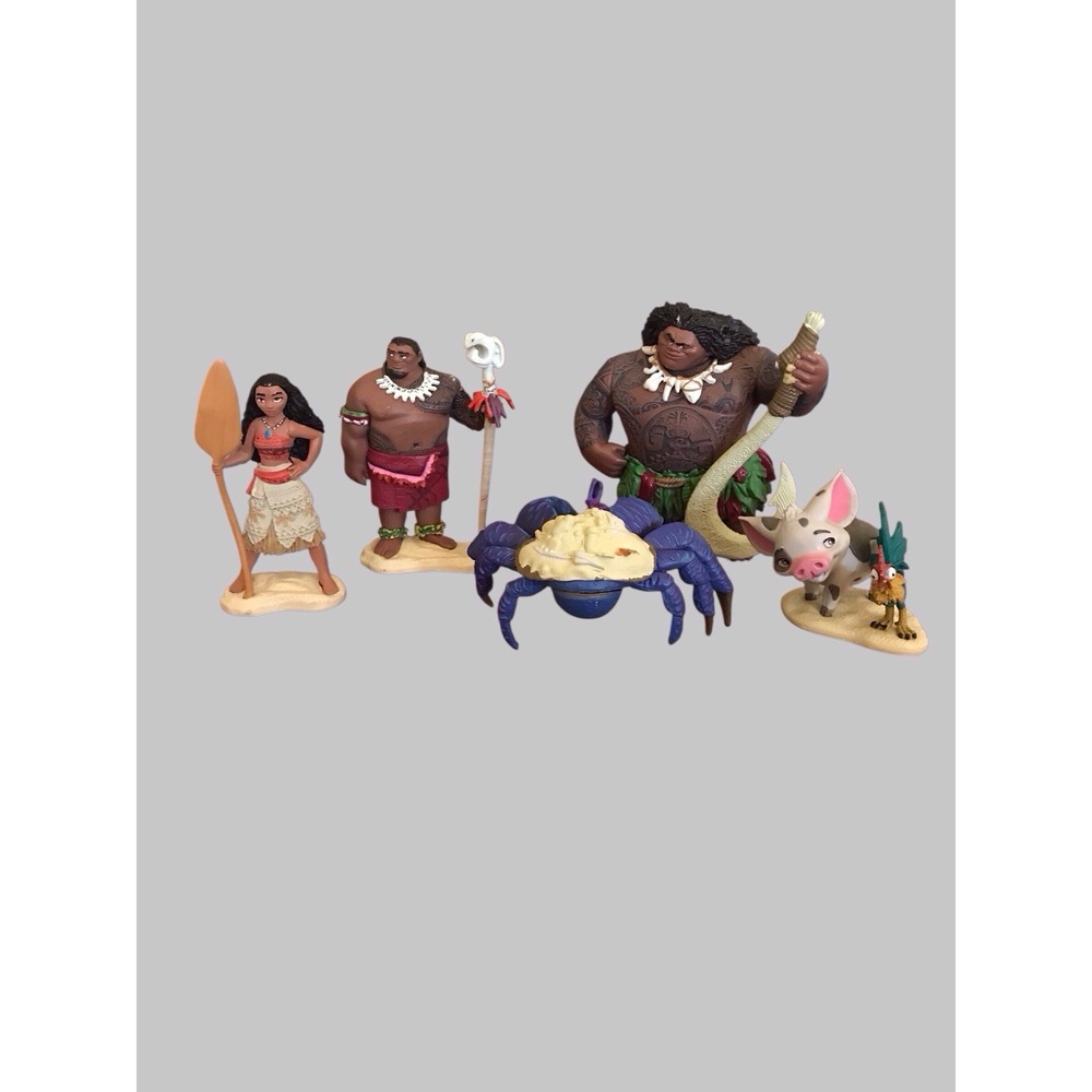 MOANA ACTION FIGURE SET-PVC- 5 PIECE SET -Figurines cake topper